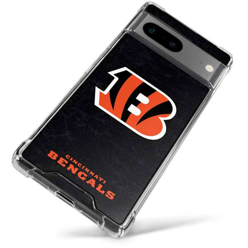 NFL Cincinnati Bengals - Distressed Google Pixel 7a Clear Case